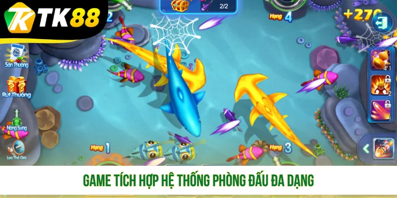 Game tích hợp hệ thống phòng đấu đa dạng